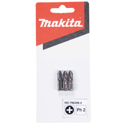 Puntas de Destornillar PH2x25mm 3 Pzas - Makita - Herram.cl