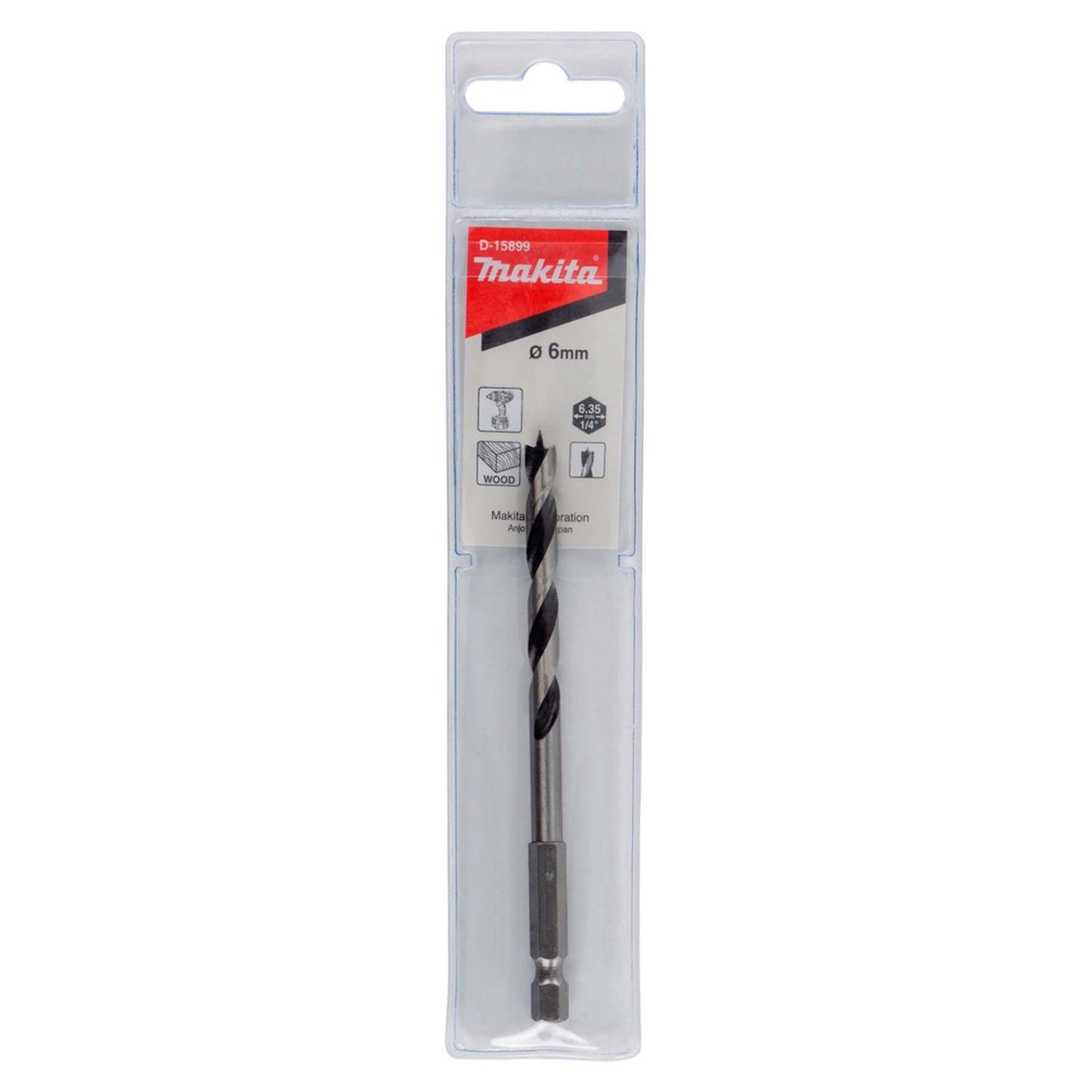 Broca Para Madera 6x110mm (Toma Hex. 1/4'') - Makita - Herram.cl