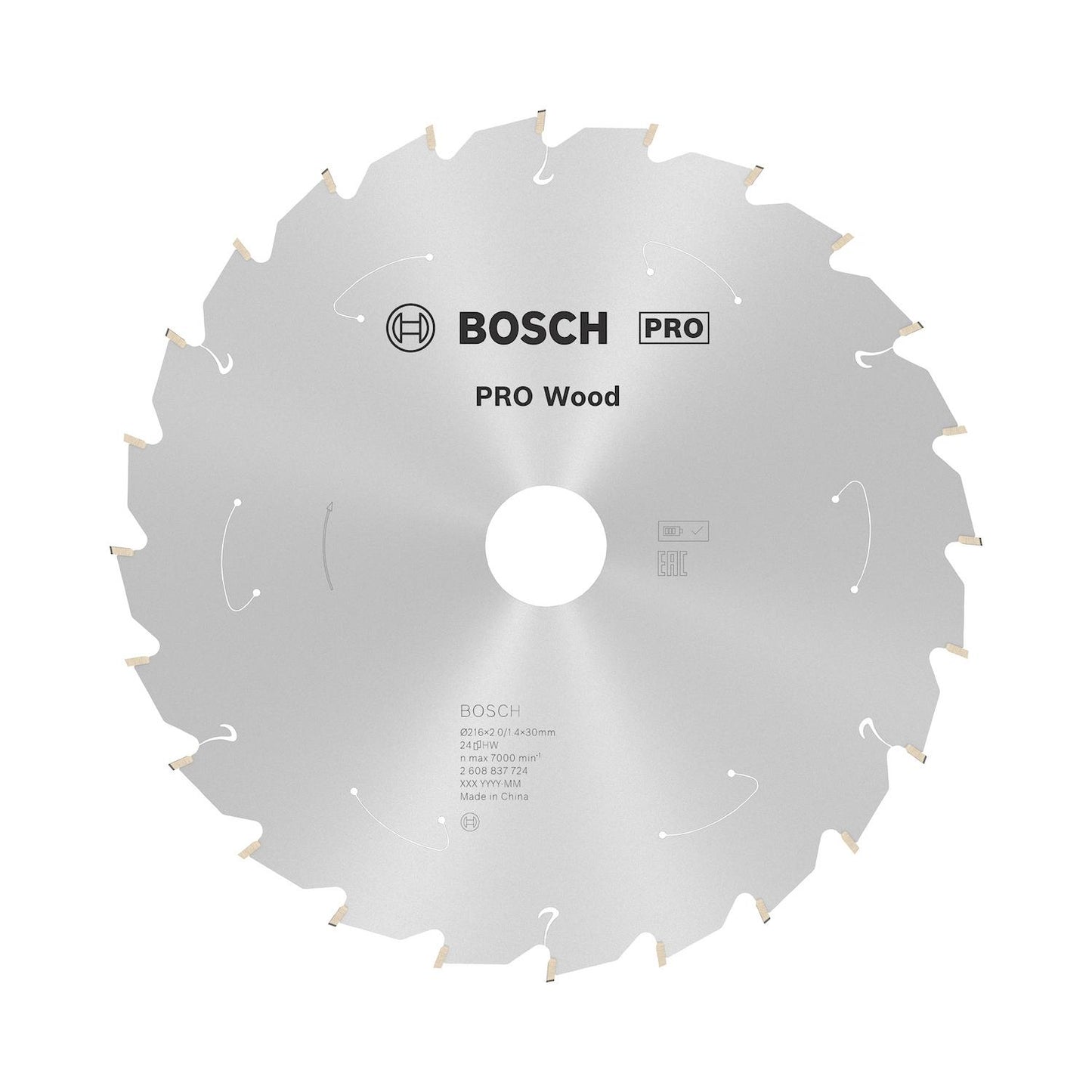 Disco De Sierra PRO Wood 216x30mm 24 D (GTS 18V216) - Bosch - Herram.cl