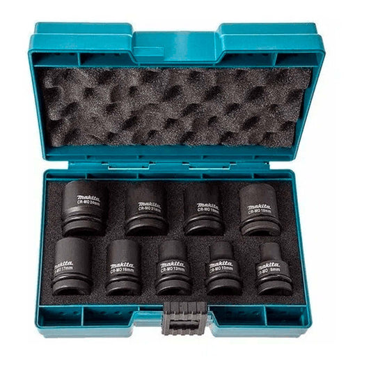 Juego Dados Impacto 1/2'' (8 - 24mm) 9 Pzas - Makita - Herram.cl
