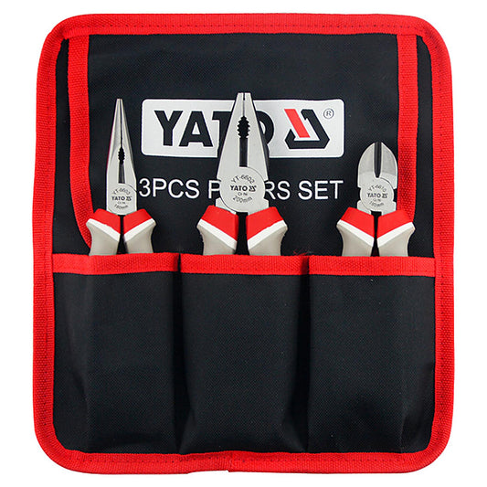 Juego de Alicates Yato 3 Piezas Acero Cromo Vanadio YT-39606 - Herram.cl