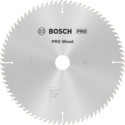 Disco De Sierra Circular PRO Wood 10''x2,5x30mm 80 D - Bosch - Herram.cl