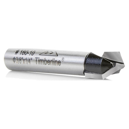 Fresa Ranura V 90° 3/8'' Vástago 1/4'' 180-10 - Timberline - Herram.cl