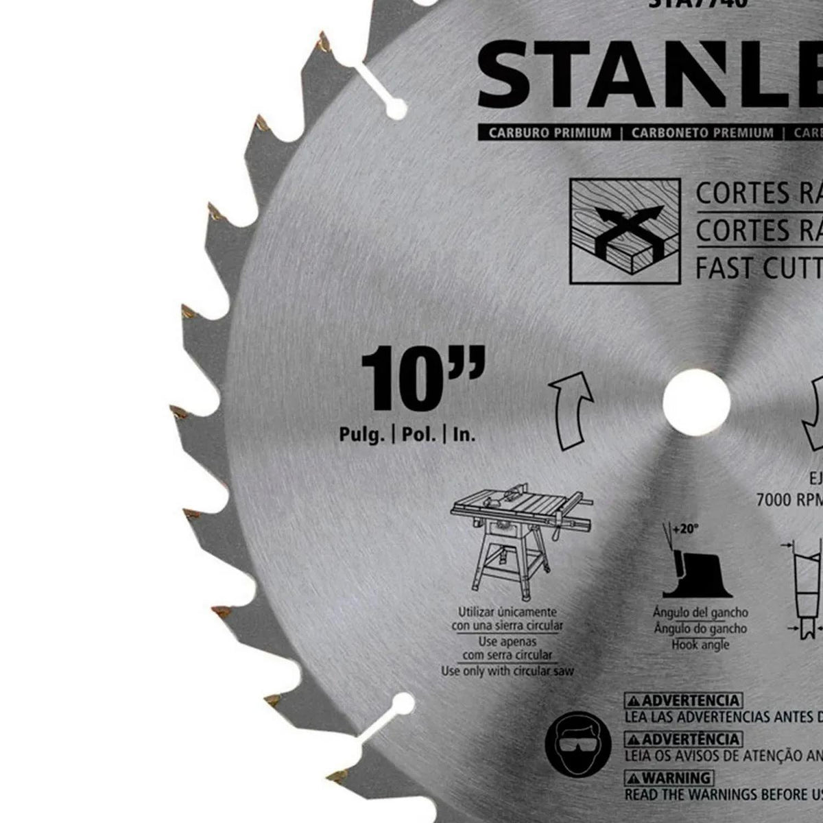 Disco Sierra Madera 10'' 254mm 32D Stanley STA7740 - Herram.cl