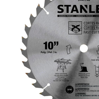 Disco Sierra Madera 10'' 254mm 32D Stanley STA7740 - Herram.cl