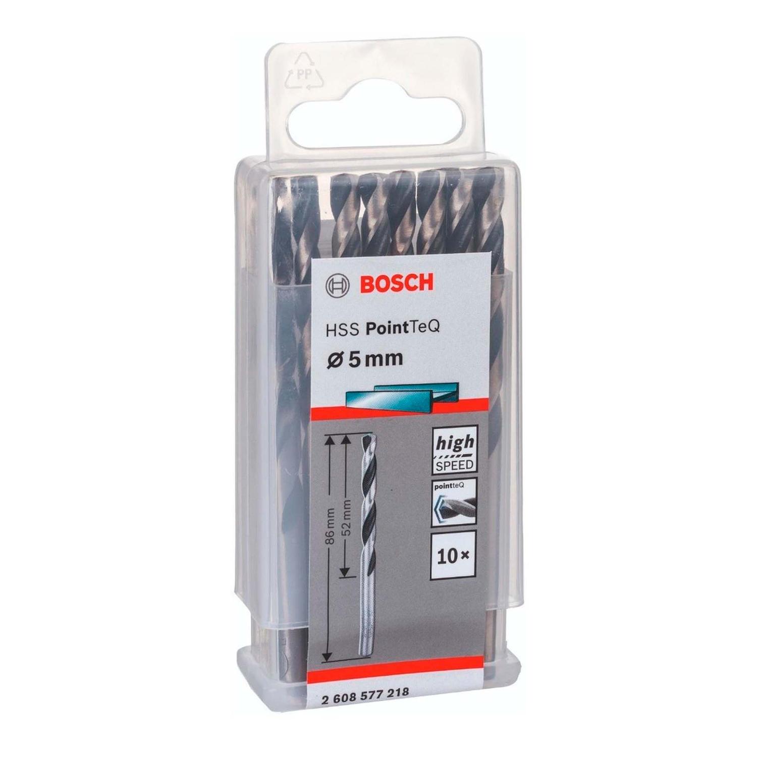 Caja Con 10 Unidades Broca Para Metal HSS - pointteq 5mm - Herram.cl