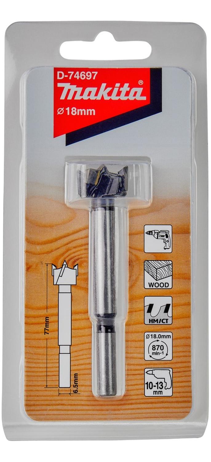 Broca Bisagra 18x77mm (Forstner) - Makita - Herram.cl