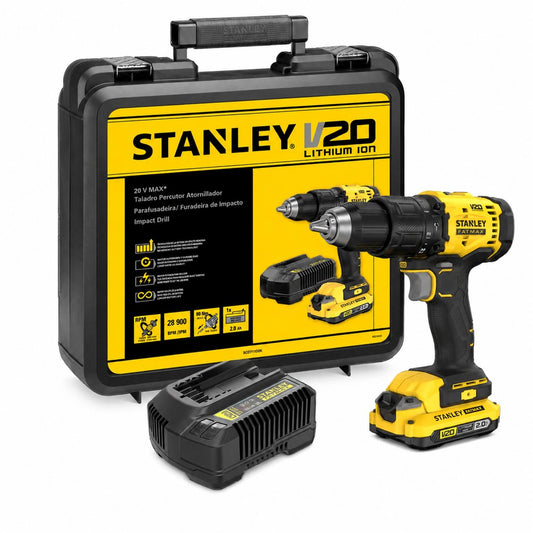 Taladro Percutor 20V 60Nm 13mm Stanley SCD712D1K-B2 - Herram.cl