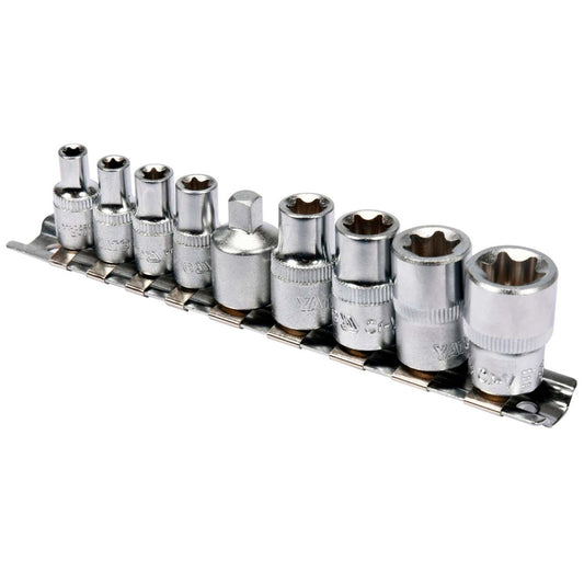 Juego de Dados Torx Hembra 1/4" y 3/8'' 9 Pzas - Yato - Herram.cl
