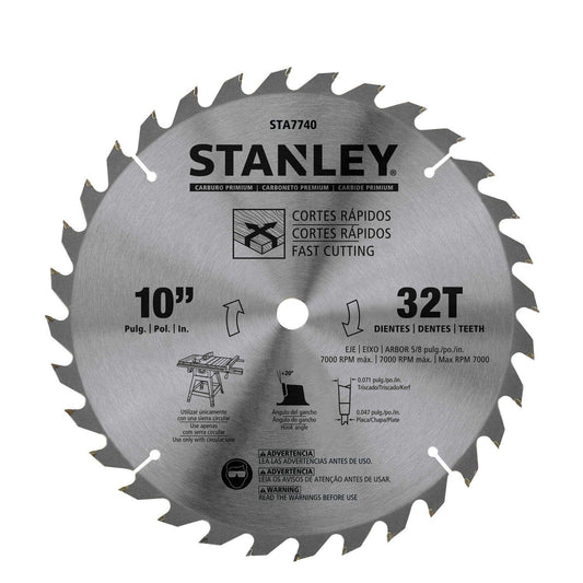 Disco Sierra Madera 10'' 254mm 32D Stanley STA7740 - Herram.cl