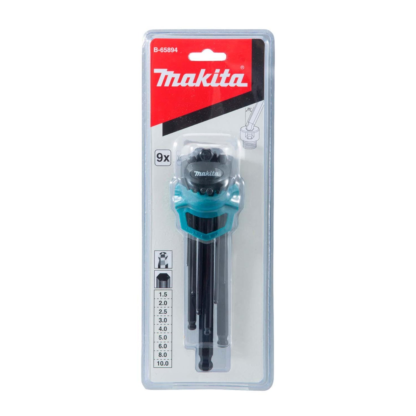 Juego de Llaves Hexagonales (1.5 - 10mm) 9 Pzas - Makita - Herram.cl