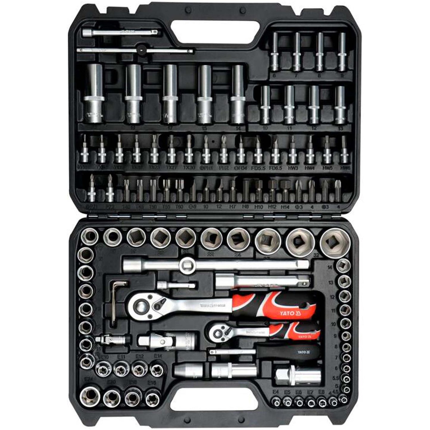 Juego de Dados 1/4'' y 1/2'' 108 Pzas - Yato - Herram.cl