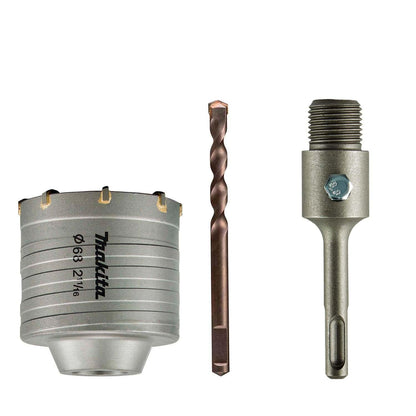 Kit Broca Corona 68mm + Portabrocas 110mm/SDS - Plus - Makita - Herram.cl