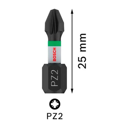 Puntas PRO Impact PZ2x25mm 2 Pzas - Bosch - Herram.cl