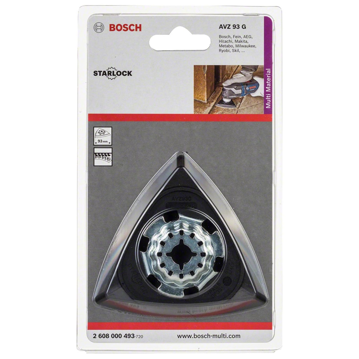 Placa de lijar Bosch AVZ93G Toma Starlock - Bosch - Herram.cl