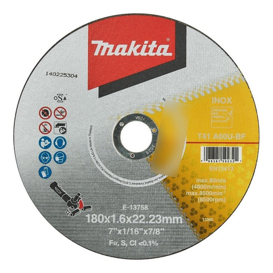 Disco Corte Inox 7'' X 1,6mm A60u - Makita - Herram.cl