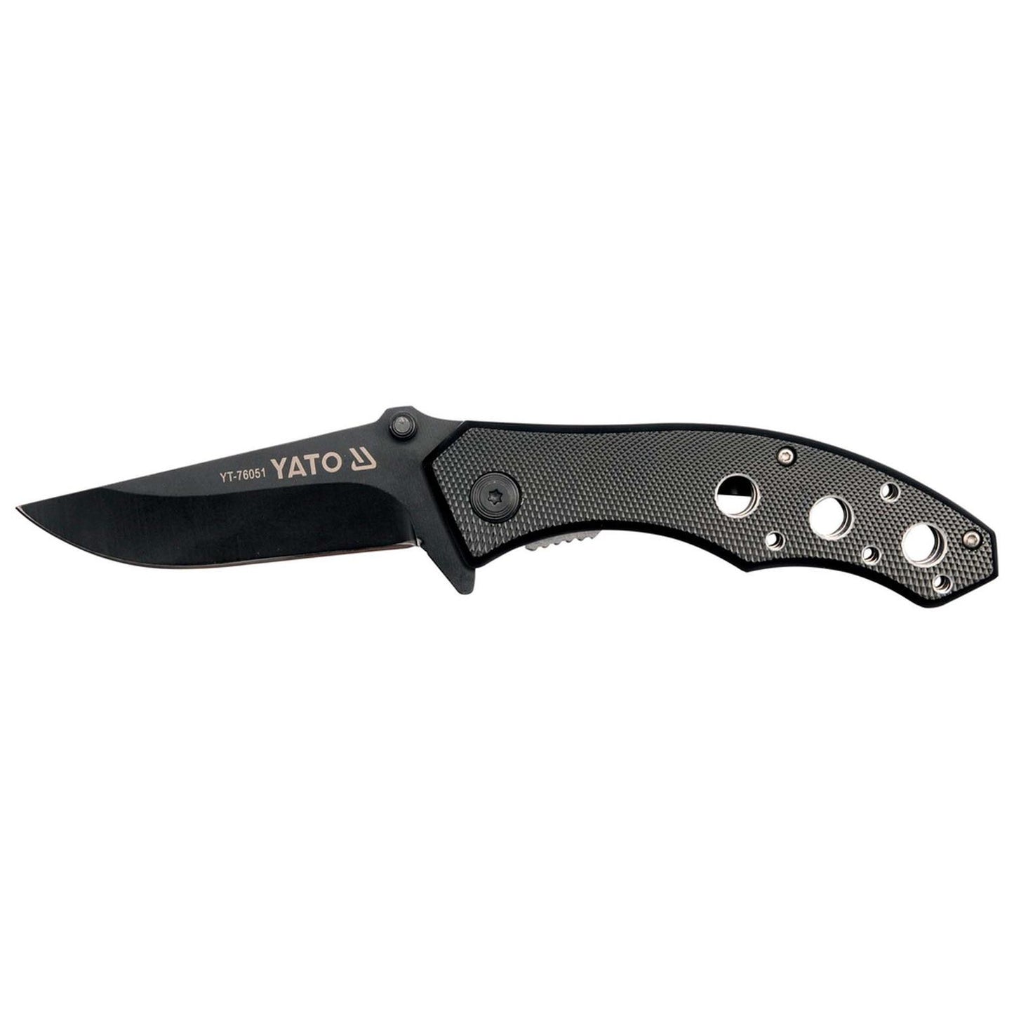 Navaja Plegable, Hoja Negra, Acero Inoxidable 190mm - Yato - Herram.cl