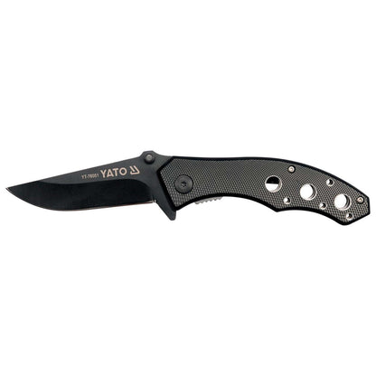 Navaja Plegable, Hoja Negra, Acero Inoxidable 190mm - Yato - Herram.cl