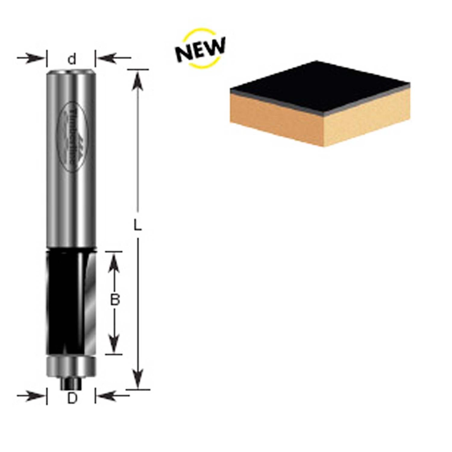 Fresa Recta 2F C/Rod. 1/2x1/2'' Toma 1/2'' - Timberline - Herram.cl