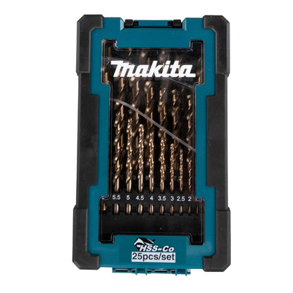 Juego de Brocas Para Metal HSS - CO 1 - 13mm 25 Pzas - Makita - Herram.cl