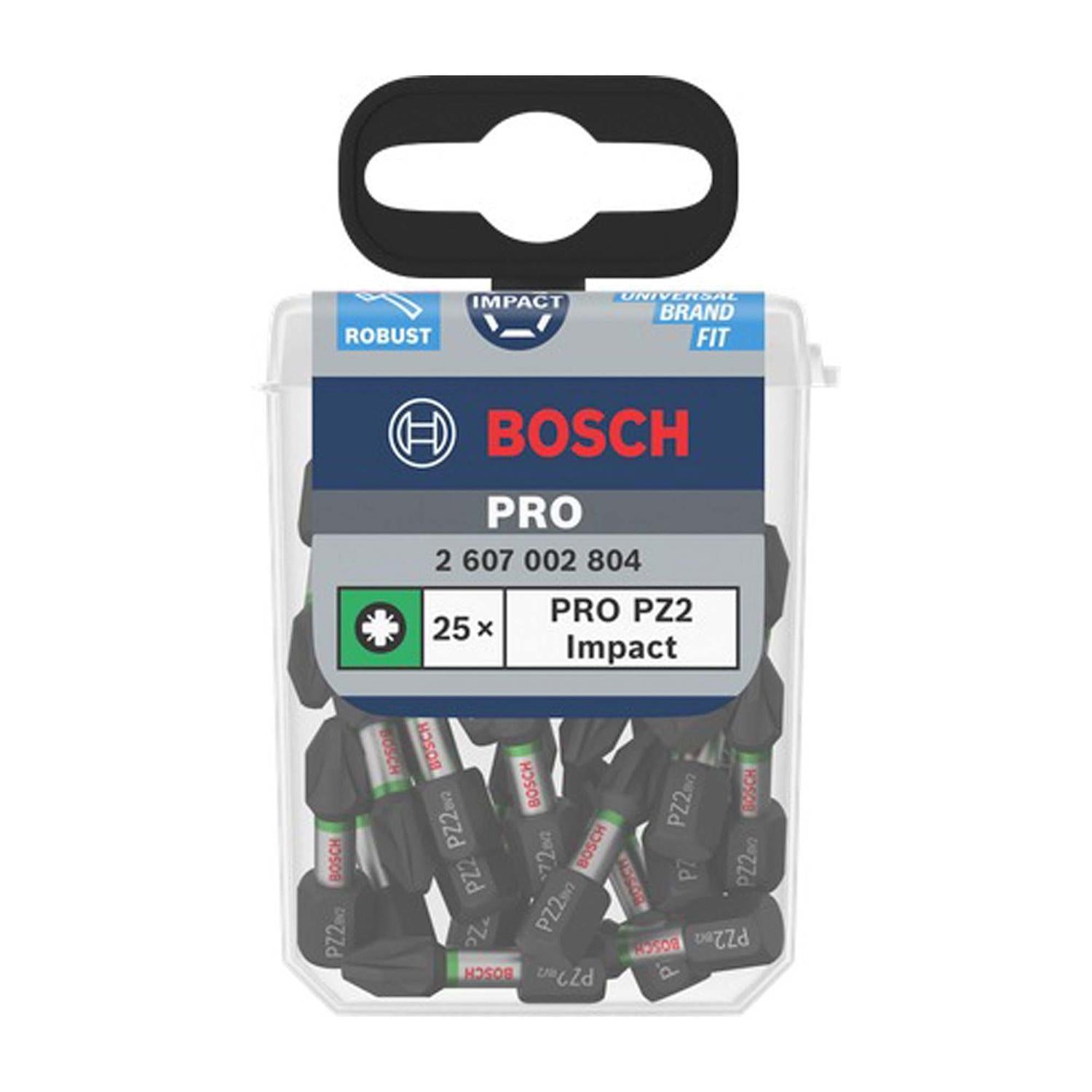 Puntas PRO Impact PZ2x25mm 25 Pzas - Bosch - Herram.cl
