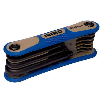 Juego de llaves acodadas pavonadas con punta Torx Inviolables 9 Pzas - Iirmo - Herram.cl