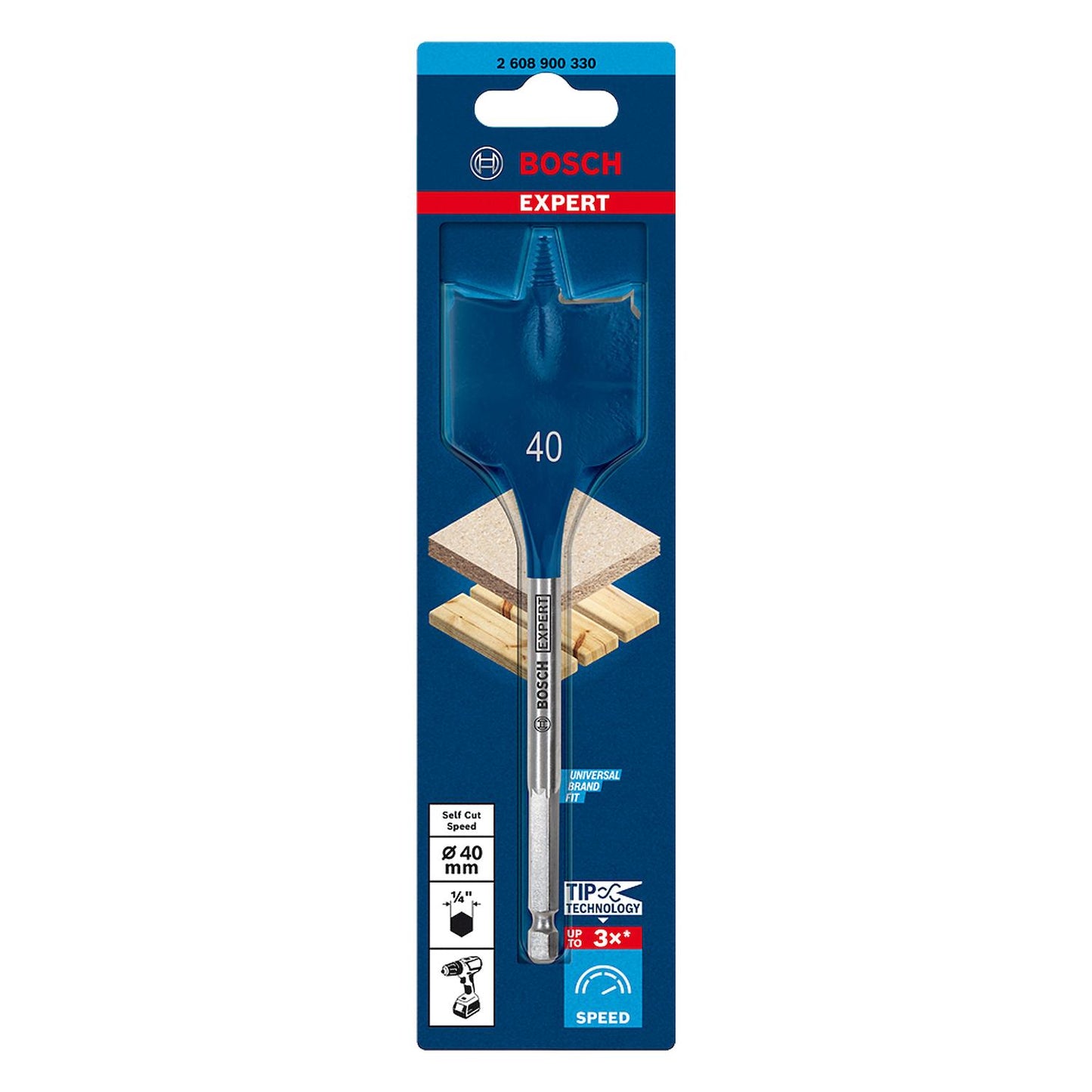 Broca Paleta Expert Self Cut Speed 40 X 152mm – Bosch - Herram.cl
