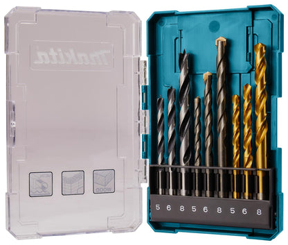 Set Brocas Para Madera/Metal/Concreto (5 - 8) 9 Pzas - Makita - Herram.cl