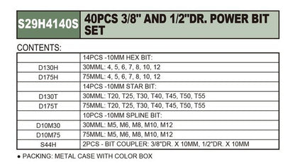 Juego De Puntas Torx - Imbus - Hex 40 Piezas - JonnesWay - Herram.cl