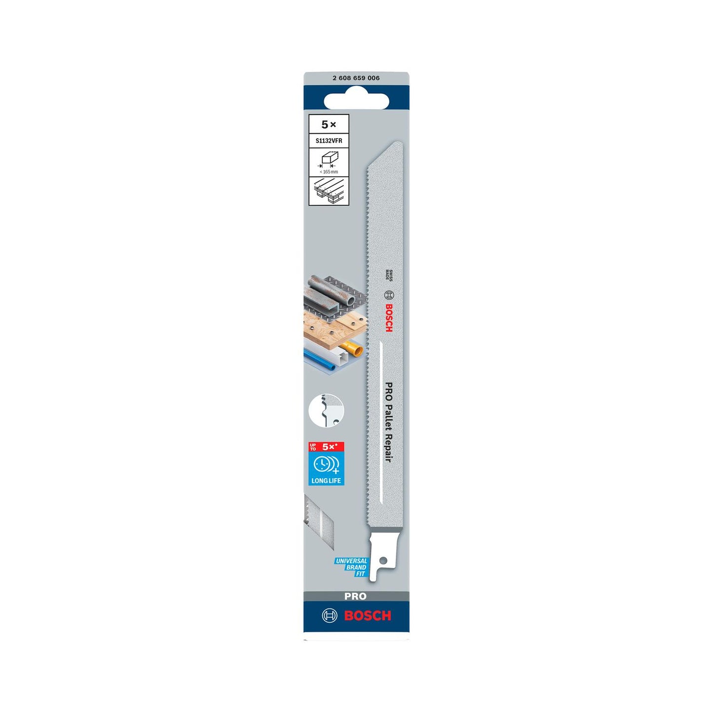 Hoja de Sierra Sable PRO Pallet 225x0.9mm 5 Pzas - Bosch - Herram.cl