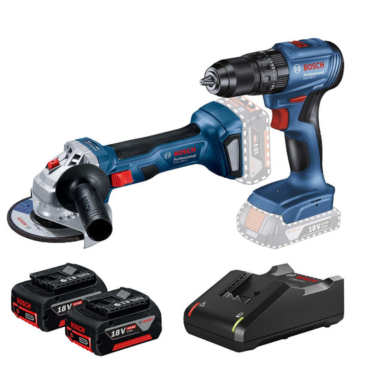 KIT Bosch Taladro GSB 185 - LI+Esmeril GWS 180 - LI+STARTER KIT - Herram.cl