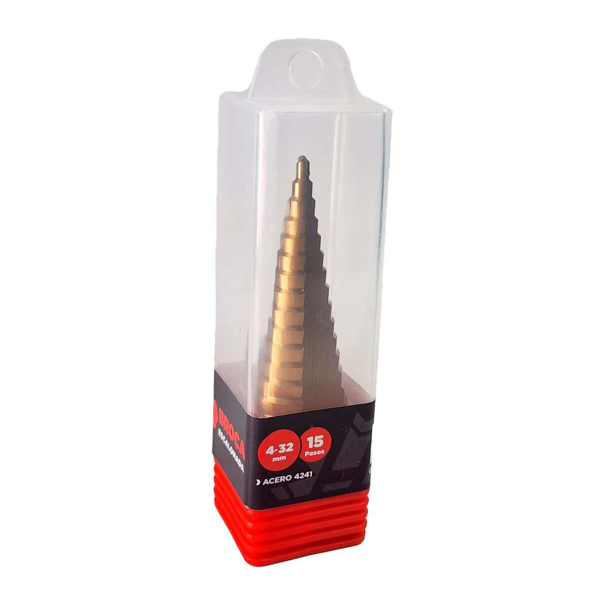 Broca Escalonada HSS 4 - 32mm 15 pasos - HEMIC - Herram.cl