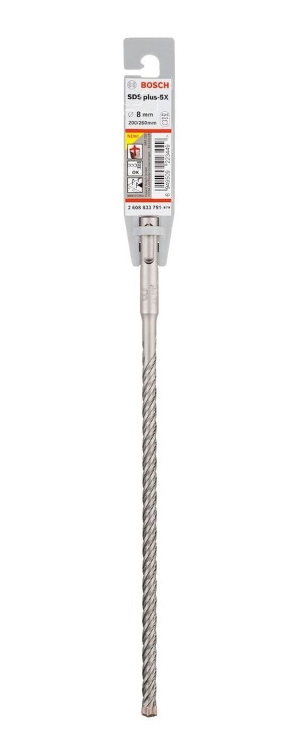 Broca SDS Plus - 5x 8x200x260mm Bosch - 2608.833.791 - 000 - Herram.cl