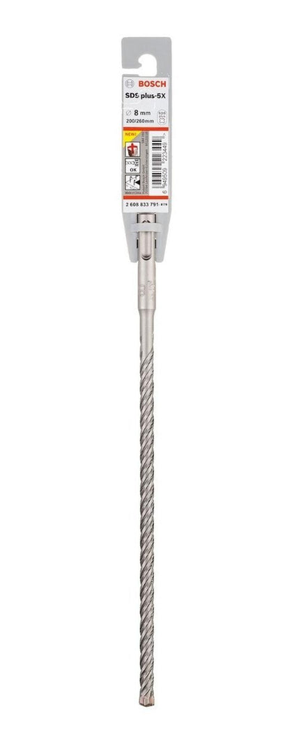 Broca SDS Plus - 5x 8x200x260mm Bosch - 2608.833.791 - 000 - Herram.cl