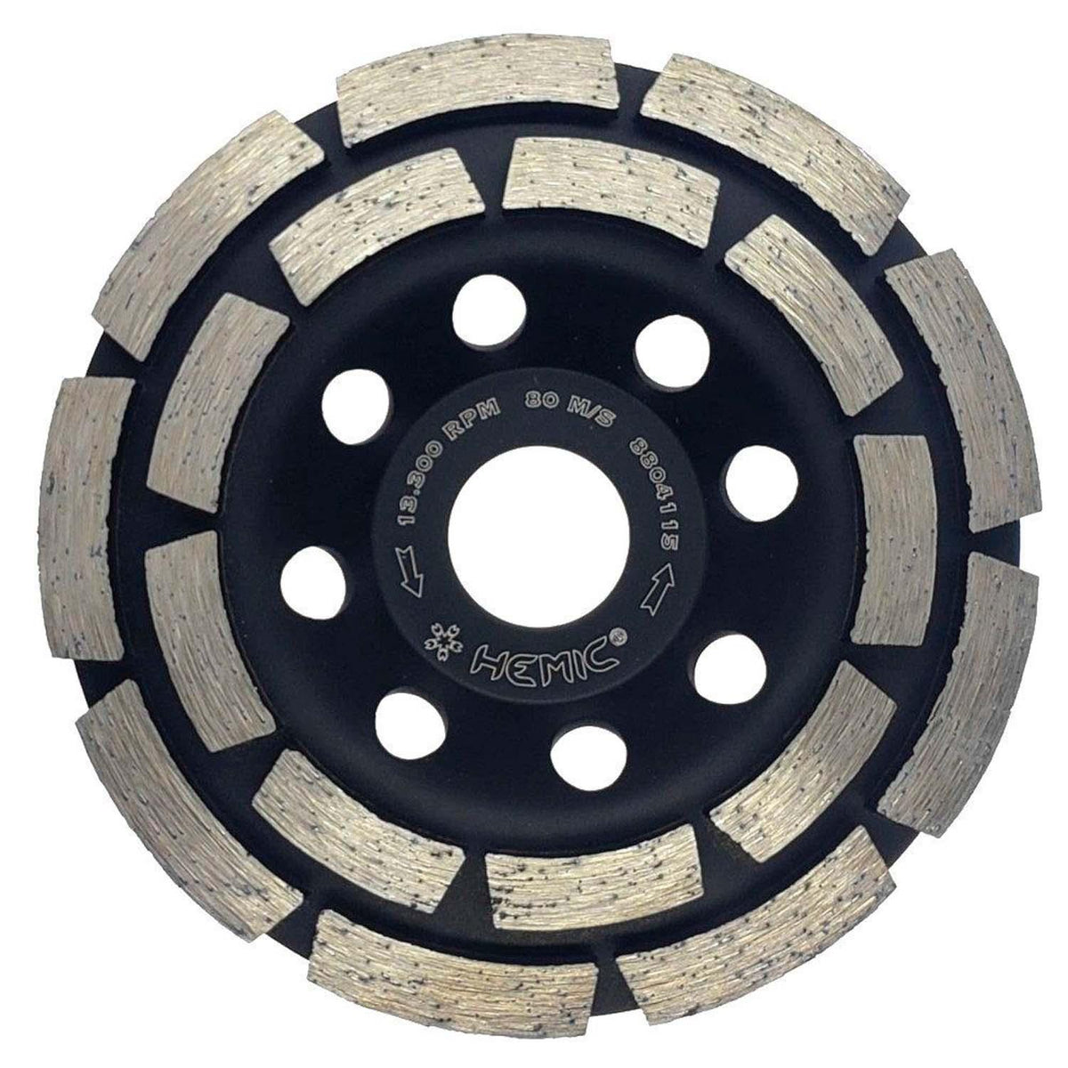 Copa Diamantada Doble Segmento 115x22,23mm - HEMIC - Herram.cl