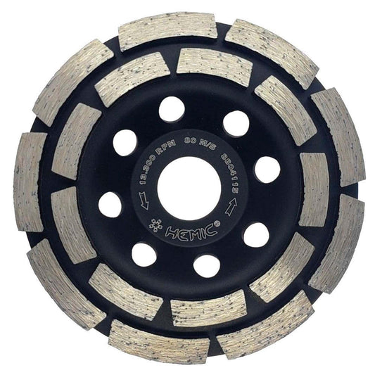 Copa Diamantada Doble Segmento 115x22,23mm - HEMIC - Herram.cl