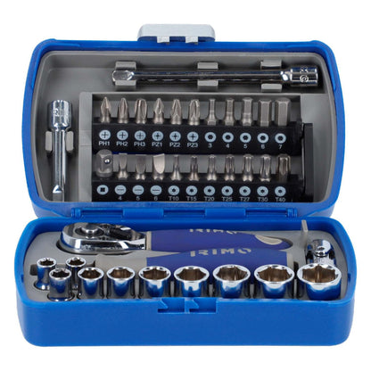 Juego De Dados y Puntas 1/4'' 37 Pzas - Irimo - Herram.cl
