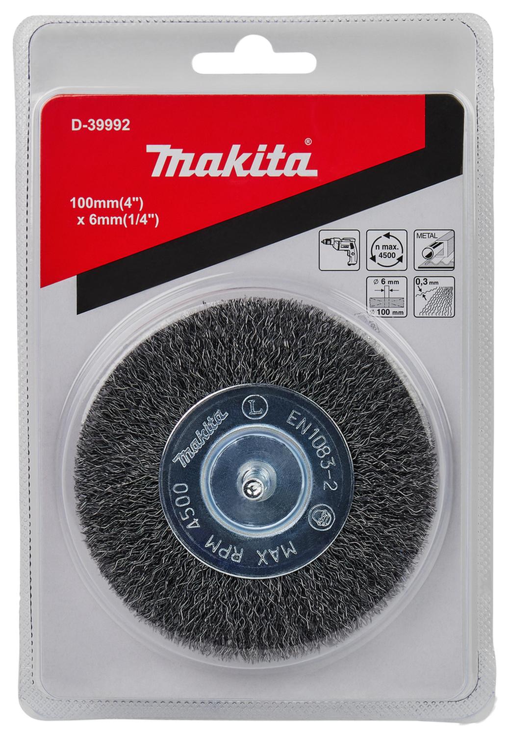 Grata Circular Acero Ondulado 100mm (4'') Toma 1/4'' - Makita - Herram.cl