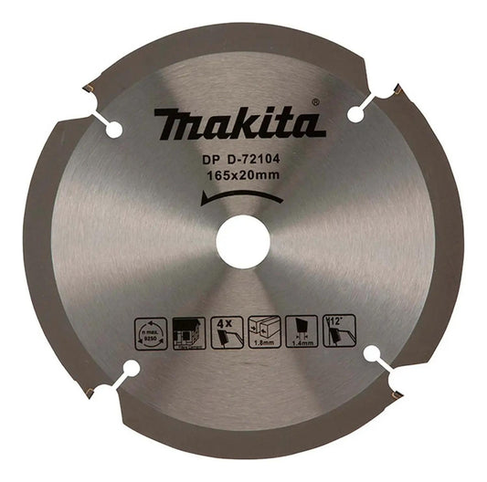 Disco De Sierra Para Fibrocemento 6 1/2''x20mm 4 D - Makita - Herram.cl