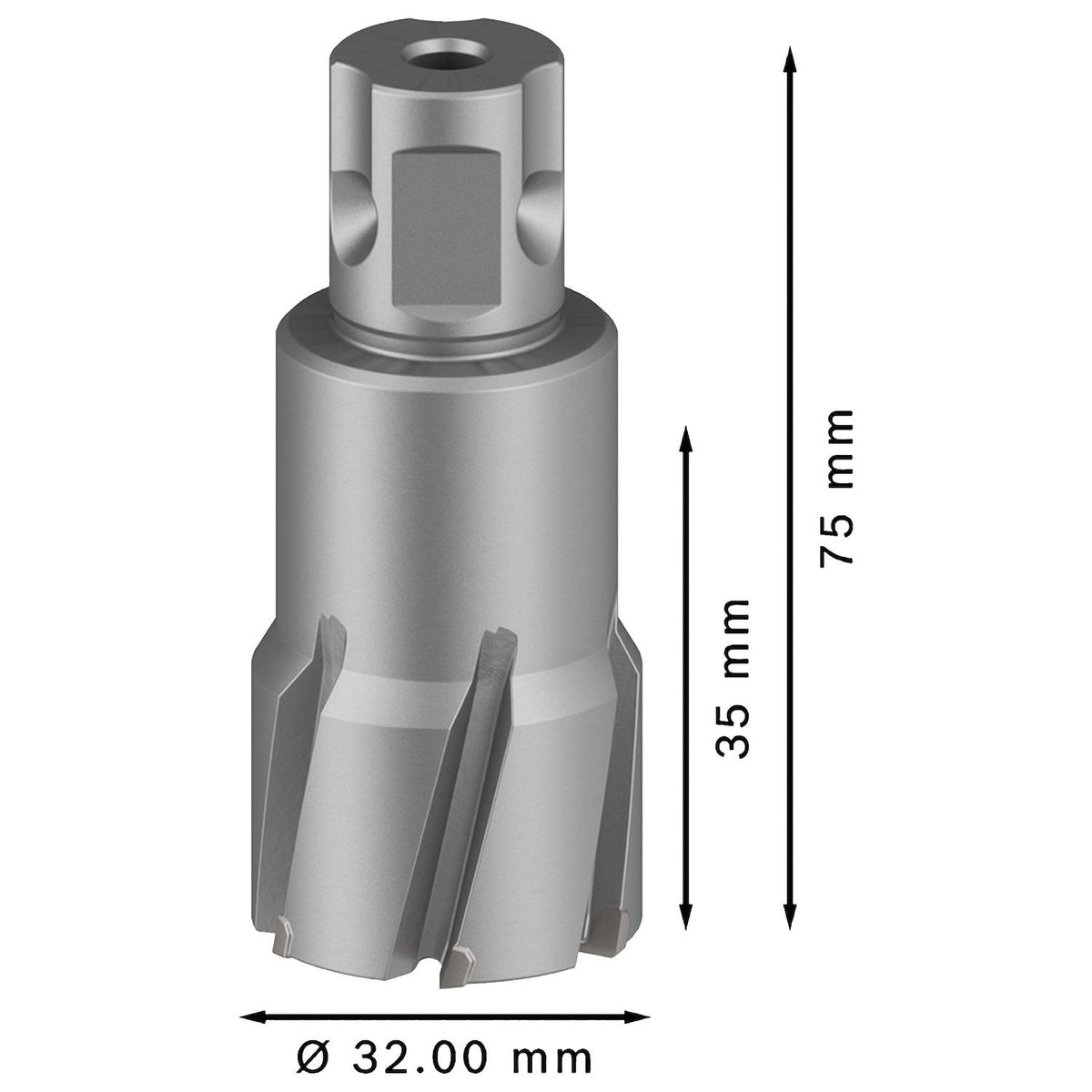Broca Anular Bosch PRO TCT 32x35mm Carburo Tungsteno Weldon - Herram.cl