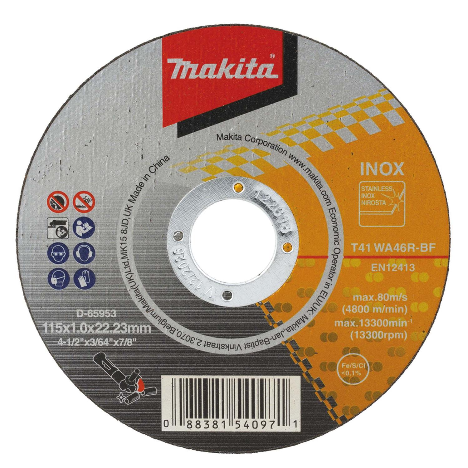 Pack 12 Discos De Corte Inox 4 - 12''x1,2 mm - Makita - Herram.cl