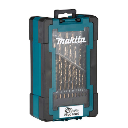 Juego de Brocas Para Metal HSS - CO 1 - 13mm 25 Pzas - Makita - Herram.cl