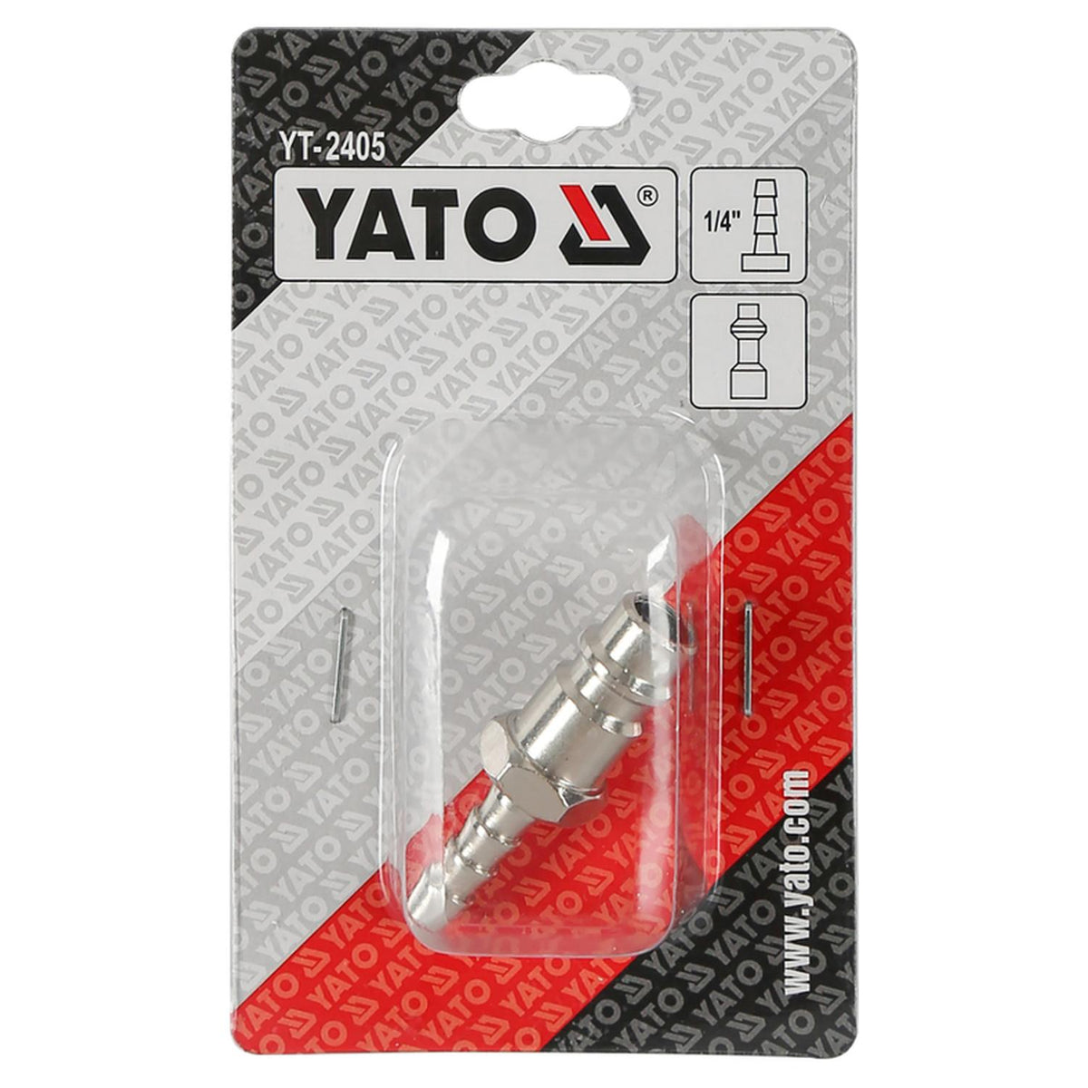 Acople Rápido Neumático YATO YT-2405 1/4" Acero Niquelado - Herram.cl
