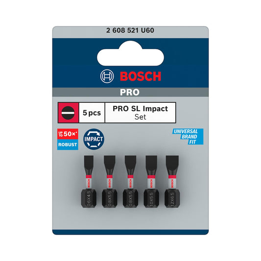 Juego De Puntas PRO Impact SLx25mm 5 Pzas - Bosch - Herram.cl