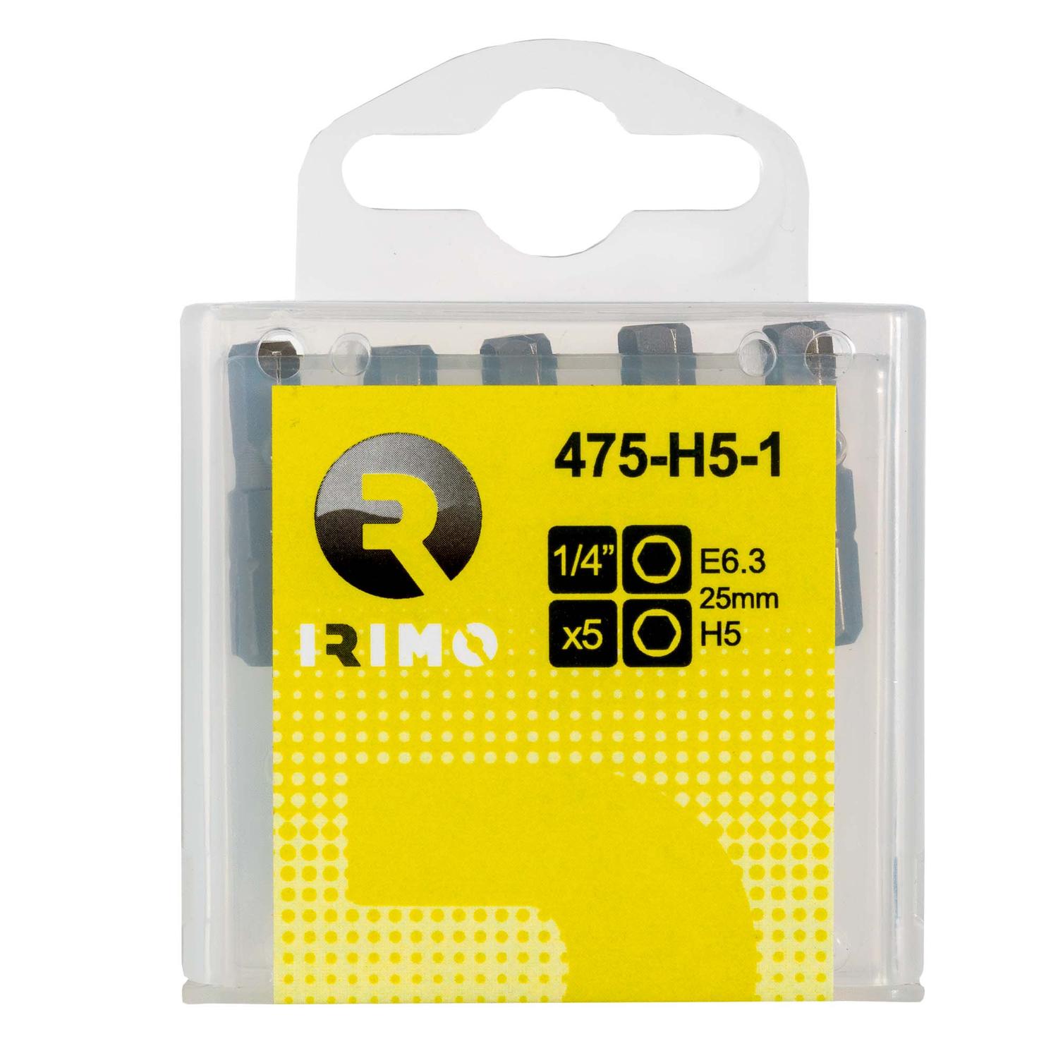 Puntas de Atornillar H5x25mm 5 Pzas - Irimo - Herram.cl