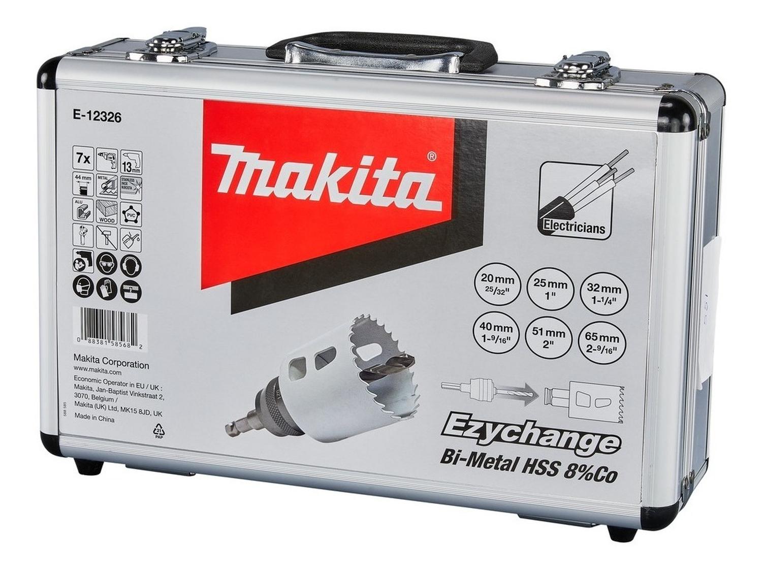 Set 7 Piezas Sierra Copa Ezychange Bi - metal HSS 8% Co - Makita - Herram.cl