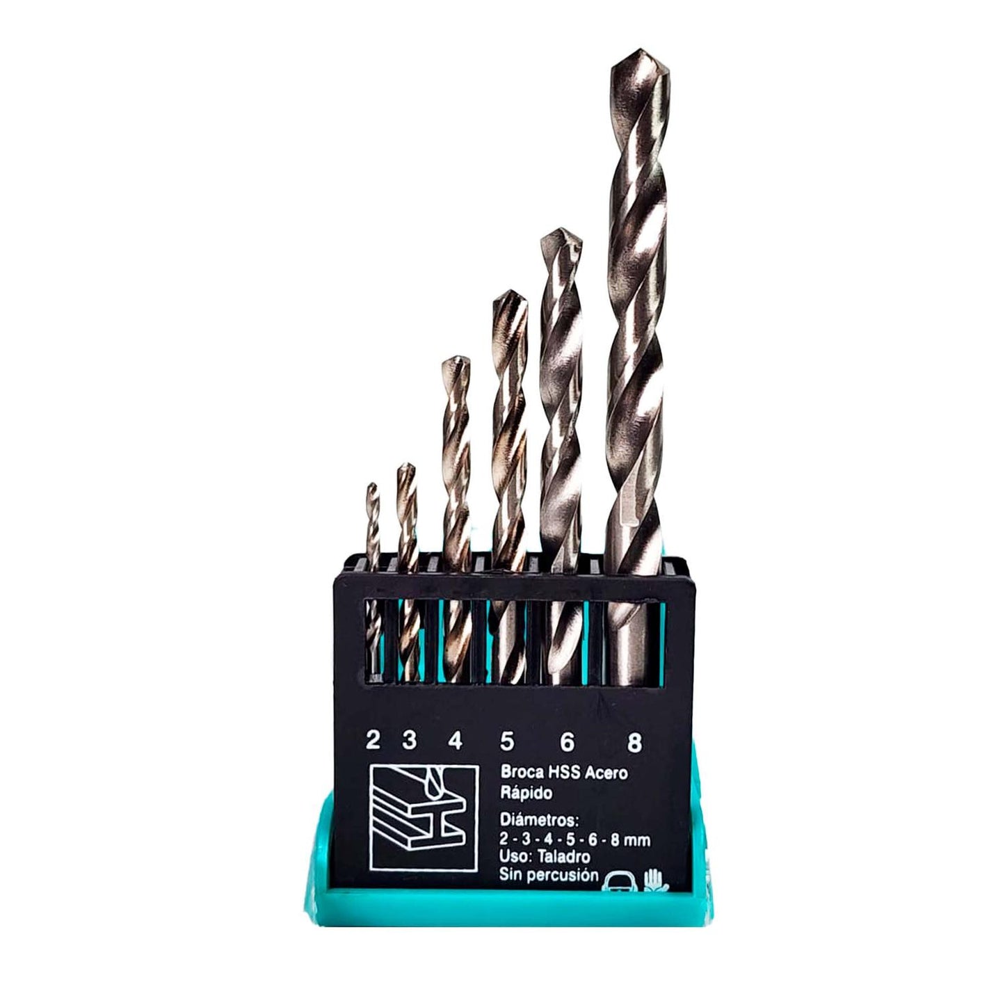 Set de Brocas Para Metal HSS (2 - 8mm) 6 Pzas - Nexxo - Herram.cl