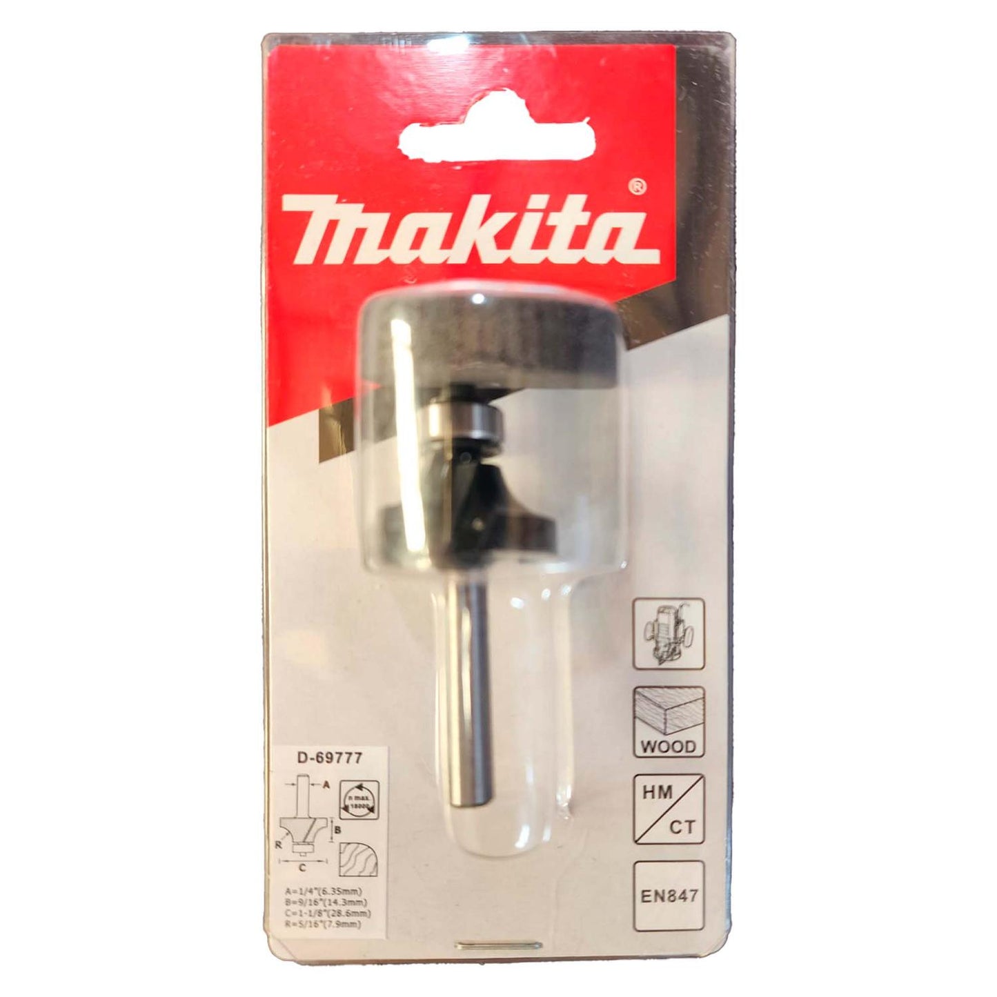 Fresa Redondear R5/16''x9/16''x1 - 1/8'' Toma 1/4'' - Makita - Herram.cl