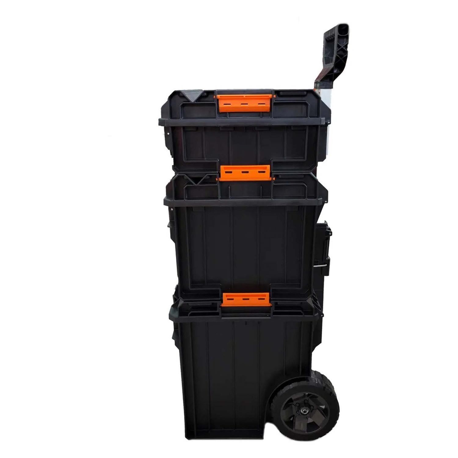 Caja Organizadora Apilable 3 - 1 Con Ruedas - Bahco - Herram.cl