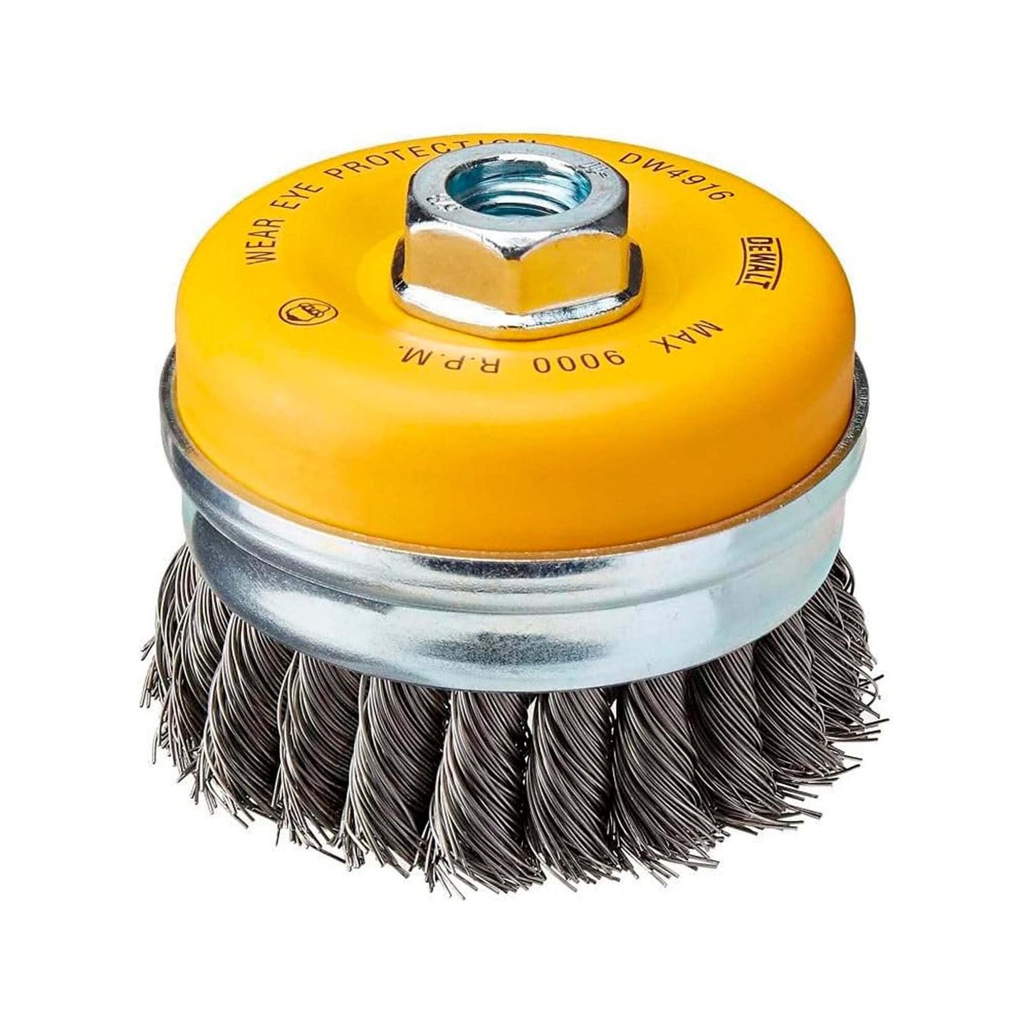 Grata Copa Acero Trenzado 4'' (100mm) Toma M14 - DeWALT - Herram.cl